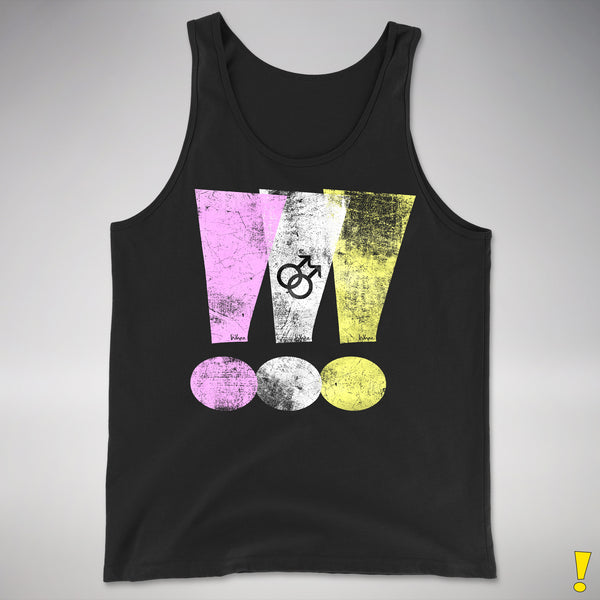 Twink Pride Grunge Exclamation Points Premium Tank Top - Black